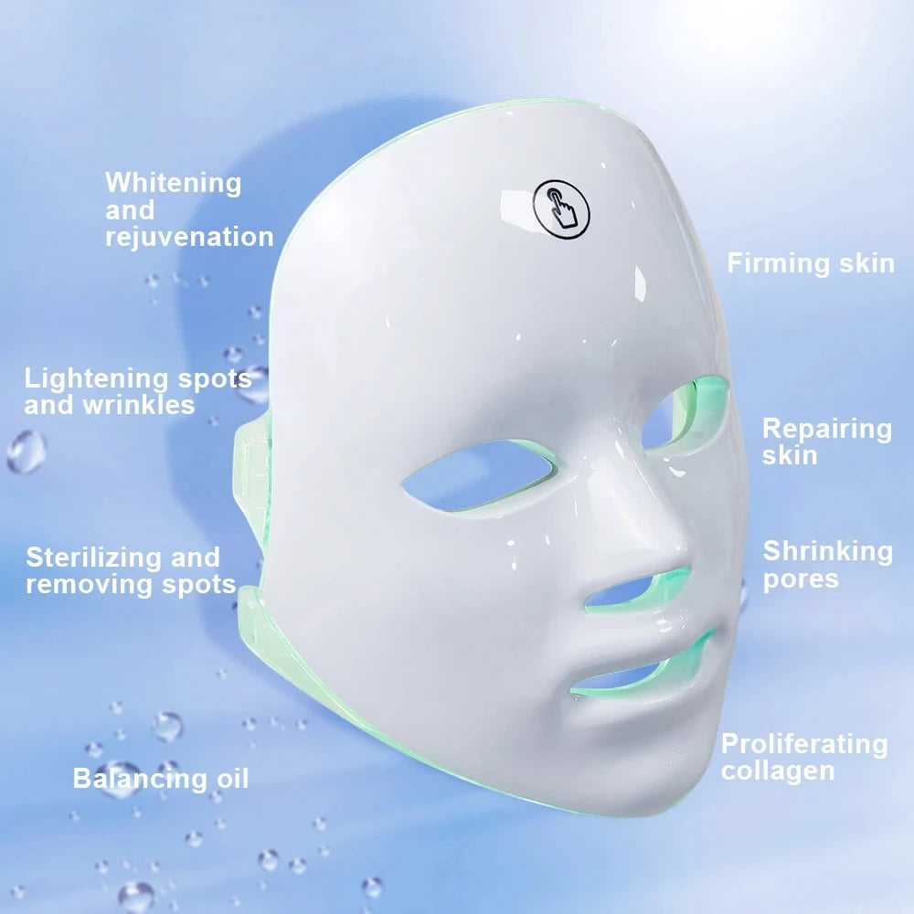 Masque LED Facial 7 Couleurs – Anti-Acné et Anti-Rides