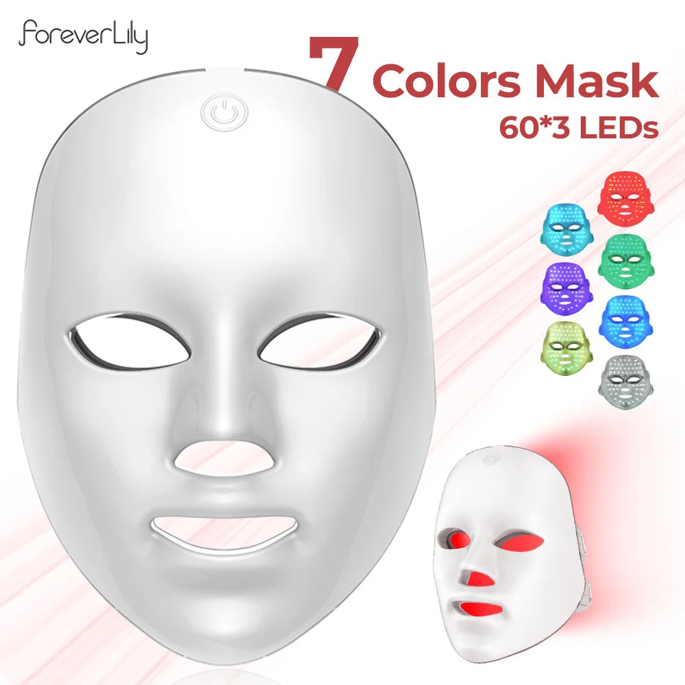 Masque LED Facial 7 Couleurs – Anti-Rides & Rajeunissement