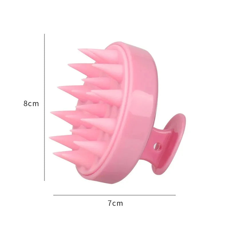 Silicone Shampoo Brush Head Scalp Massage Comb Hair Root Itching Clean The Scalp Thoroughly Body Massage Brush Bath Brush