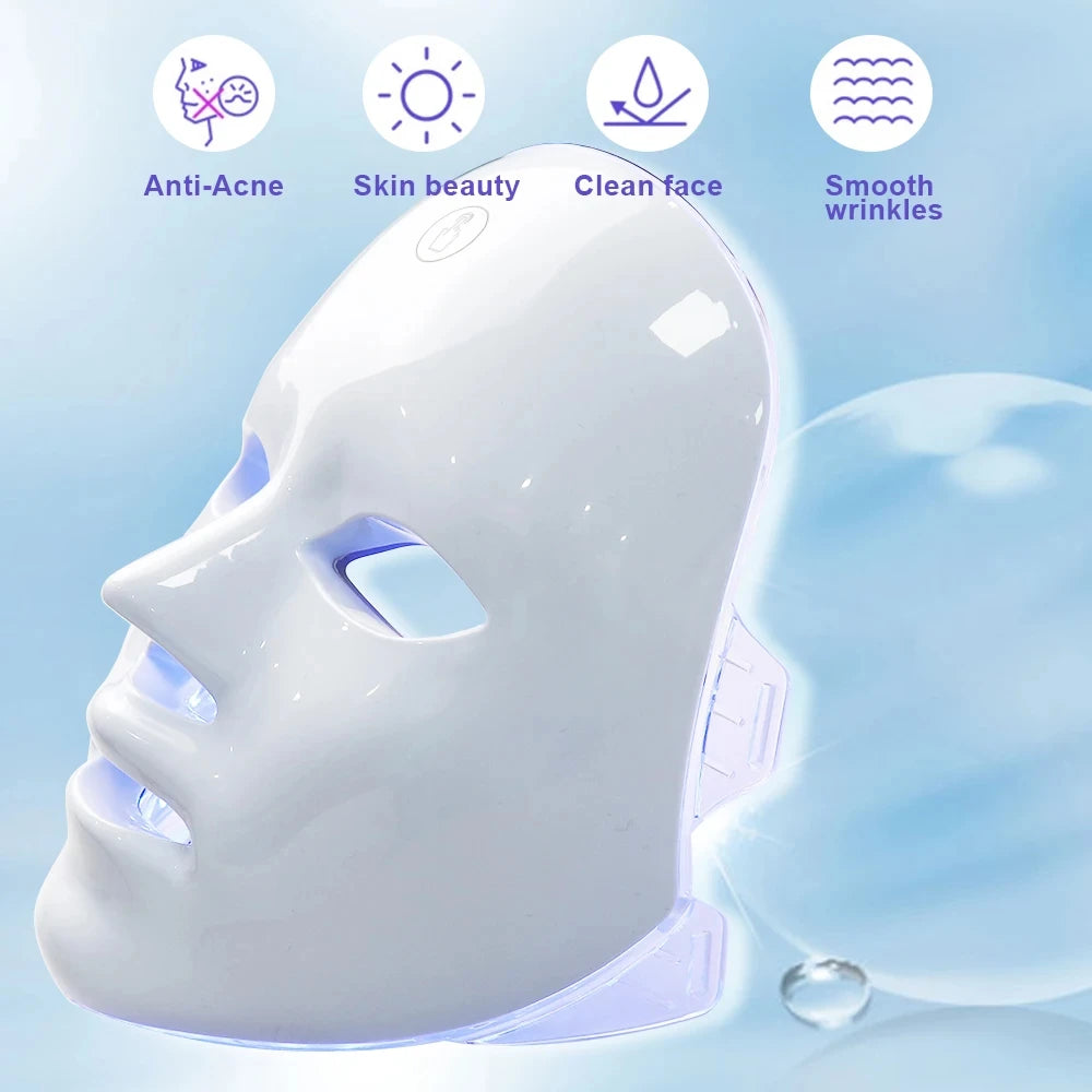 Masque LED Facial 7 Couleurs – Anti-Acné et Anti-Rides