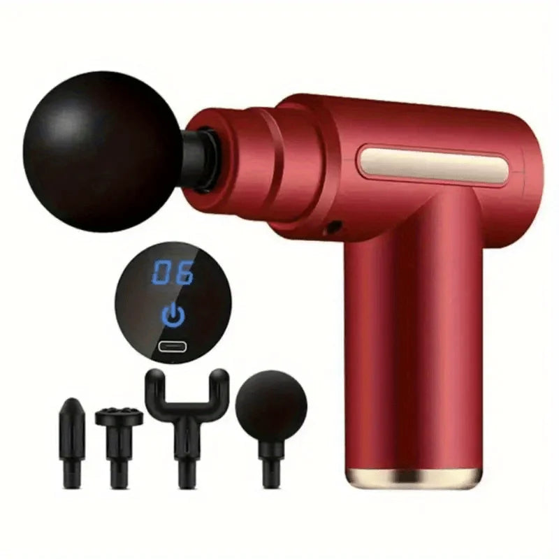 1 Massage Gun, Deep Muscle Handheld Massager for Body, Back and Neck Pain, Ultra-Compact and Elegant Design, High Torque Drive, 6 Modes and 6 Gears