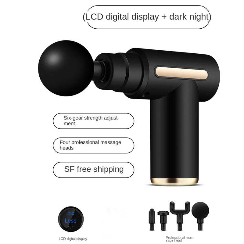 1 Massage Gun, Deep Muscle Handheld Massager for Body, Back and Neck Pain, Ultra-Compact and Elegant Design, High Torque Drive, 6 Modes and 6 Gears