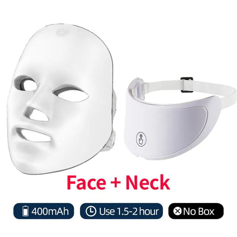 Masque LED Visage et Cou Rechargeable – Rajeunissement & SPA