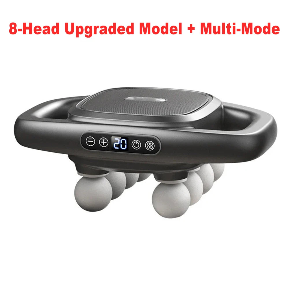 16-Drive 8-Head Massage Gun Set Fascia Gun High Frequency Vibration Muscle Relaxation Efficient Shaping Massage Relieve Fatigue